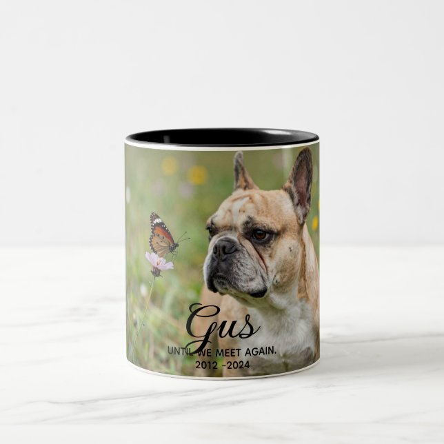 Custom Pet Memorial Two-Tone Coffee Mug (Center)