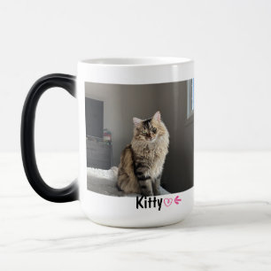 Custom Pet Mug, Pet Photo + Name Custom Cat Magic Mug