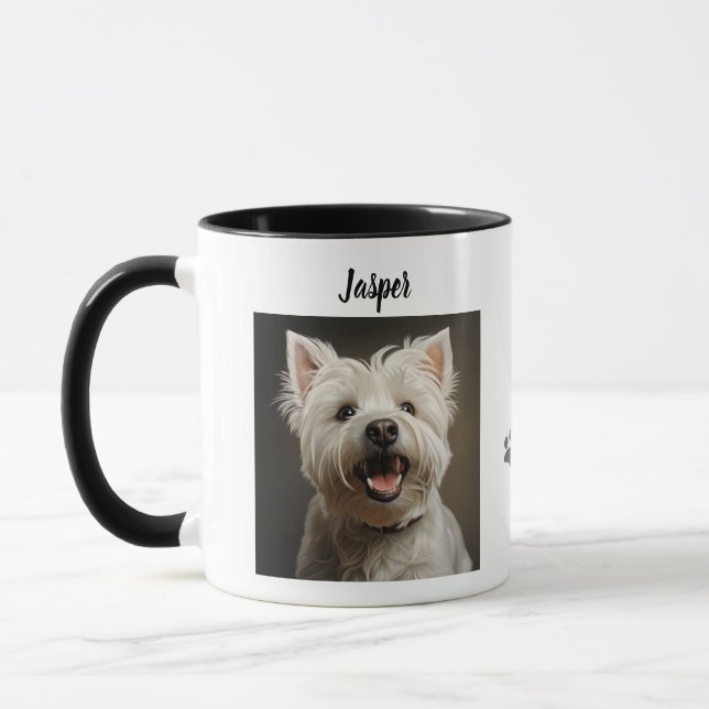 Custom Pet Mug Using Your Photo & Name (Left)