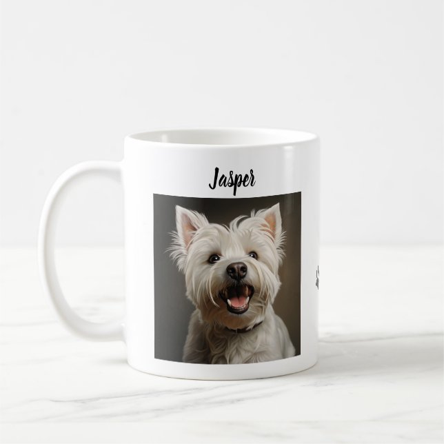 Custom Pet Mug Using Your Photo & Name (Left)
