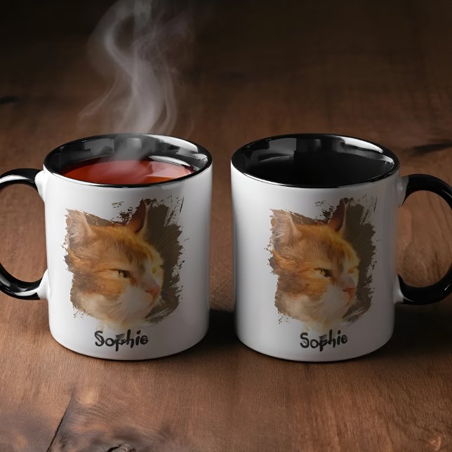 Custom Pet Name and Photo Dog Cat Lovers Gift Mugs (Creator Uploaded)