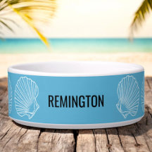 Custom Pet Name Beach Seashells Teal
