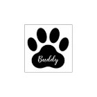 Custom Pet Name Paw Print Signature Rubber Stamp