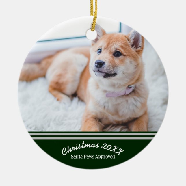 Custom Pet Ornament - Personalised Photo Keepsake! (Front)