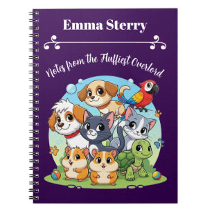 Custom Pet Overlord Cartoon Notebook 