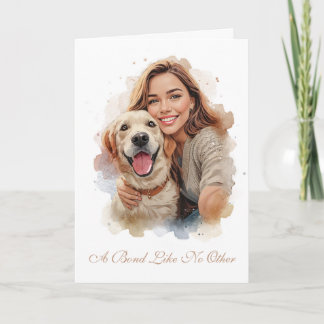 Custom Pet & Owner Greeting Card