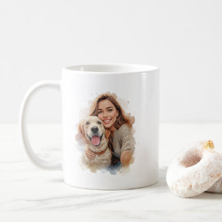 Custom Pet & Owner Mug from Photo