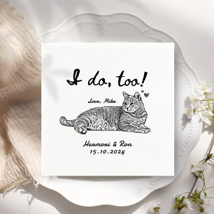 Custom Pet Personalised Simple Wedding Napkin