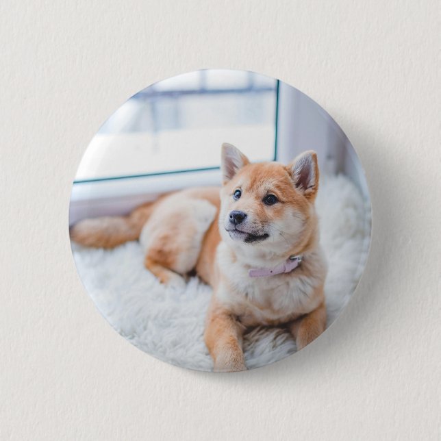 Custom Pet Photo 6 Cm Round Badge (Front)