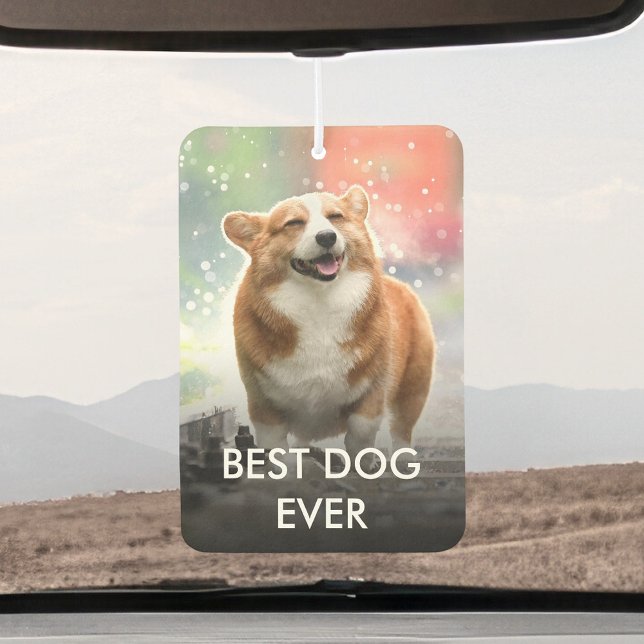 Custom Pet Photo And Name Personalised Dog Cat Car Air Freshener (Creator Uploaded)