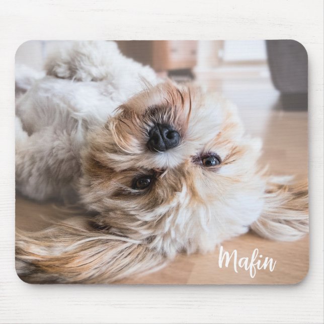 Custom Pet Photo and Name Personalised Mouse Pad (Front)