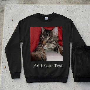 Custom Pet Photo And Optional Text Personalised Sweatshirt