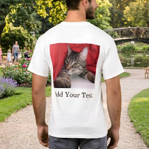 Custom pet Photo And Optional Text Personalised T-Shirt