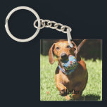 Custom Pet Photo and Text   Key Ring<br><div class="desc">Custom Pet Photo and Text keychain</div>