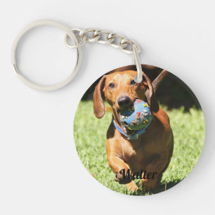 Custom Pet Photo and Text   Key Ring