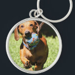 Custom Pet Photo and Text Personalised Key Ring<br><div class="desc">Custom Pet Photo and Text Personalised keychain</div>