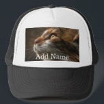 Custom Pet Photo and Text Personalized Trucker Hat<br><div class="desc">Show off your furry friend with our Custom Pet Photo and Text Personalized Trucker Hat. This stylish cap lets you add your pet’s photo and custom text for a unique look. Perfect for pet lovers,  especially cat owners,  it makes a thoughtful gift. Comfortable,  durable,  and perfect for everyday wear.</div>