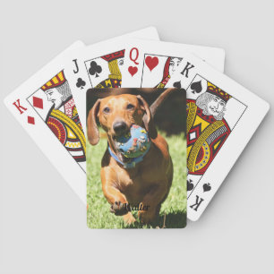 Custom Pet Photo and Text Playing Cards