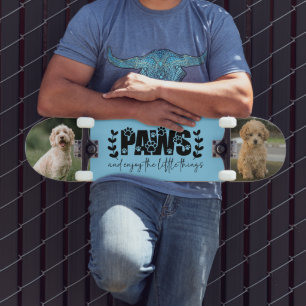 Custom Pet Photo - Blue Version Skateboard