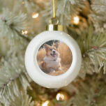 Custom Pet Photo Ceramic Ball Christmas Ornament<br><div class="desc">Turn your favourite photo into a unique, personalised gift! Use a family picture, a cute pet photo, or any image you love to create something special. Perfect for holidays or any occasion, these gifts are sure to make your loved ones smile. Note: The photo shown is just an example. Please...</div>