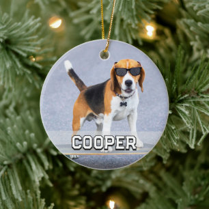 Custom Pet Photo Ceramic Ornament