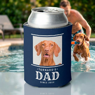Custom Pet Photo "Dog Dad Since" Can Cooler