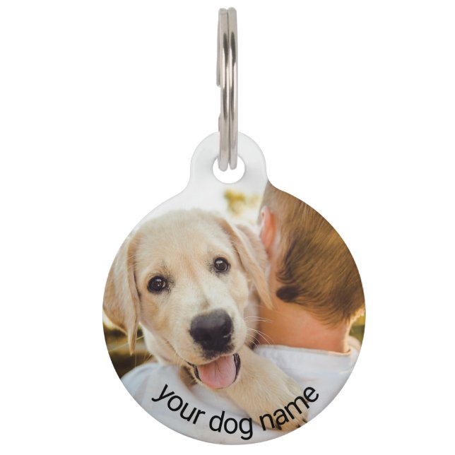 Custom Pet Photo Dog Lover Keepsake Pet Tag (Front)