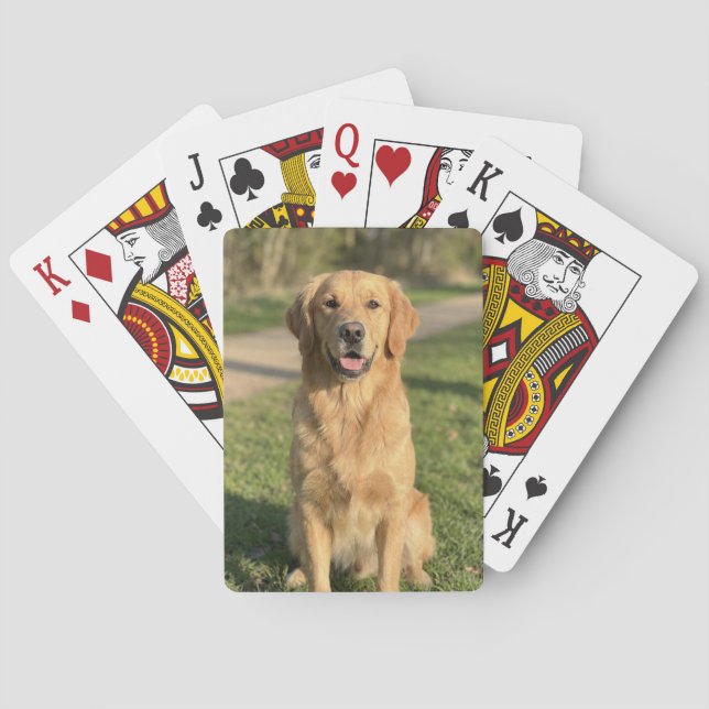 Custom Pet Photo Dog Lover Keepsake Playing Cards (Back)