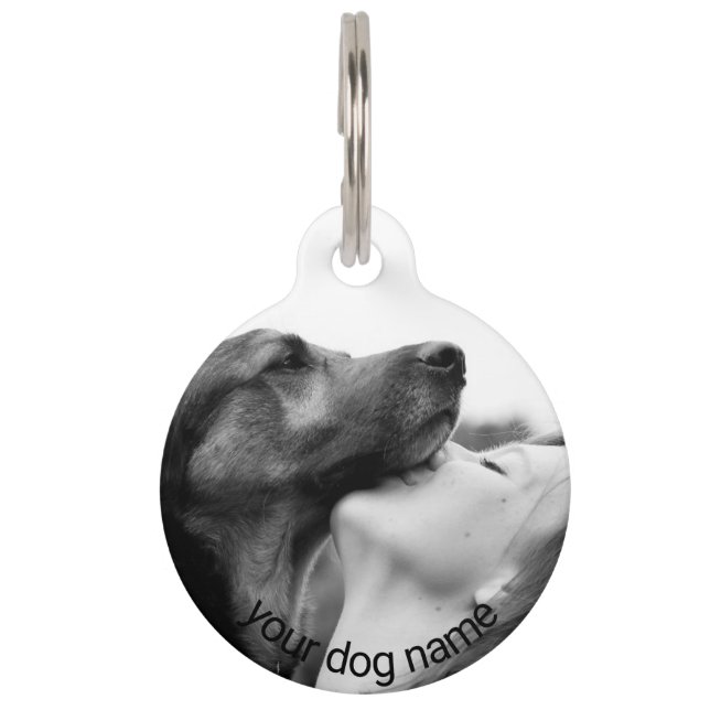 Custom Pet Photo Dog Lover Keepsake Tag (Front)