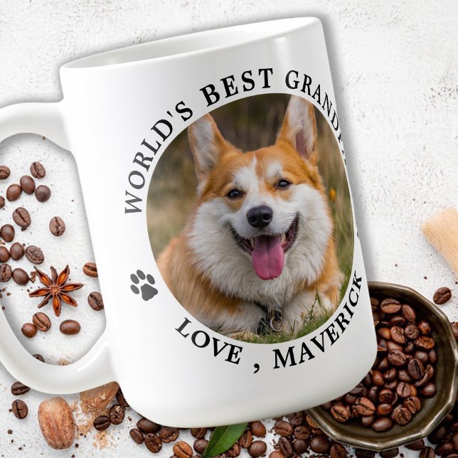 Custom Pet Photo Dog Personalised Grandpa Coffee Mug (Creator Uploaded)