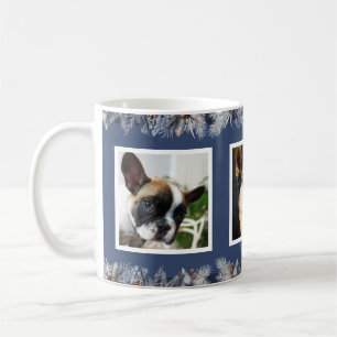 Custom Pet Photo Elegant Watercolor Festive Coffee Mug