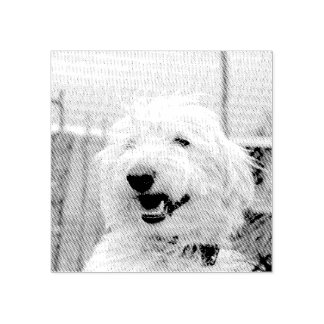 Custom Pet Photo Etched Style Rubber Stamp