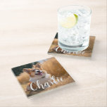 Custom Pet Photo Glass Coaster<br><div class="desc">Turn your favourite photo into a unique, personalised gift! Use a family picture, a cute pet photo, or any image you love to create something special. Perfect for holidays or any occasion, these gifts are sure to make your loved ones smile. Note: The photo shown is just an example. Please...</div>