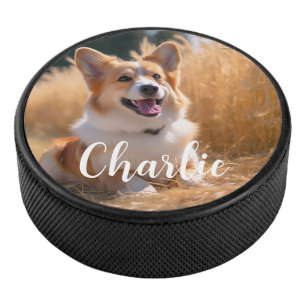 Custom Pet Photo Hockey Puck