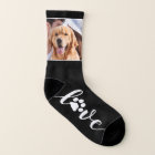 Custom Pet Photo Love Paw Print Dog Socks