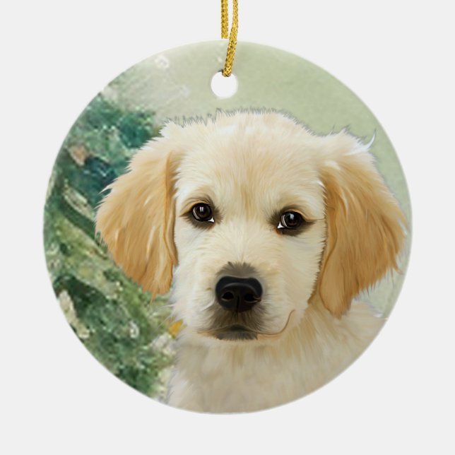Custom Pet Photo Memorial - Cherished Keepsake Ceramic Ornament (Front)