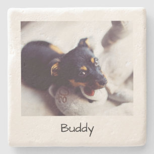 Custom Pet Photo Memories Personalised Stone Coaster