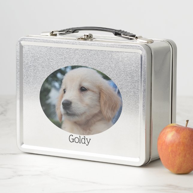 Custom Pet Photo Metal Lunch Box (In Situ)