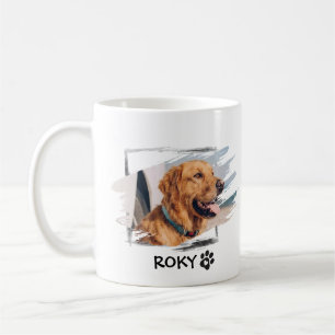 Custom Pet Photo Mug with Name & Modern Typography