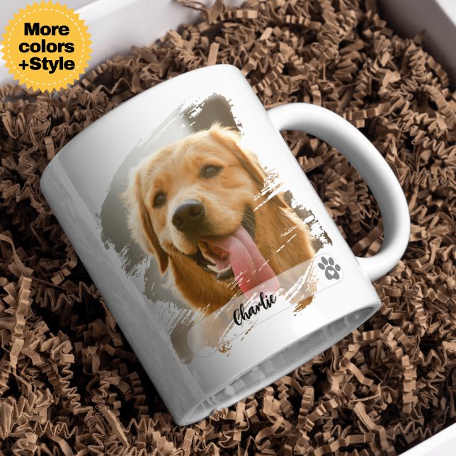 Custom Pet Photo Mug with Name – Modern Typography (Custom Pet Photo Mug with Name – Modern Typography)