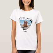 Custom Pet Photo My Heart Belongs To Dog Lover T-Shirt (Front)
