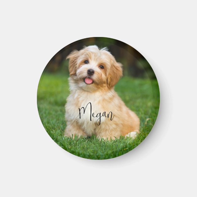 Custom Pet Photo Name  Magnet (Front)