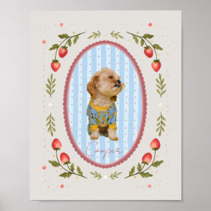 Custom Pet Photo & Name Personalised Dog Portrait Poster