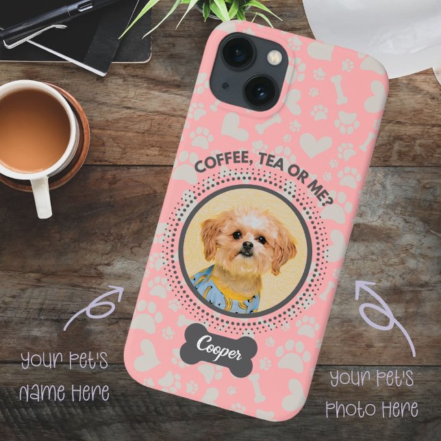 Custom Pet Photo & Name Phone Case - Unique Gift (Perfect gift to pet lovers, you can customize your pet's photo and name easily with one click.)