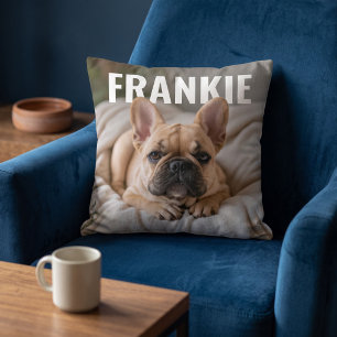 Custom Pet Photo Name PhotoPop Template  Cushion