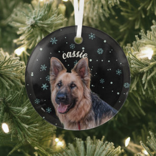 Custom Pet Photo Ornament - Personalised Snowflake