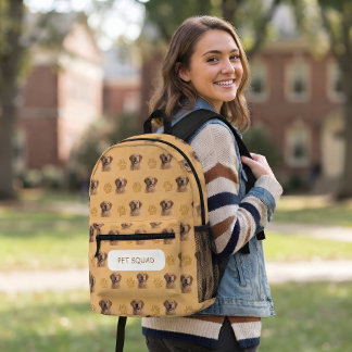 Custom Pet Photo & Paw Print Structured Backpack