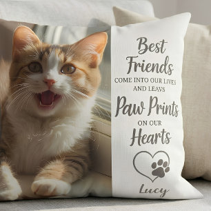  Custom Pet Photo "Paw Prints on Our Hearts  Cushion