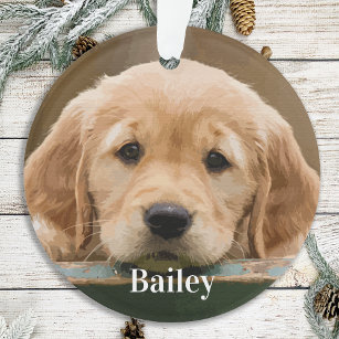 Custom Pet Photo Personalised Dog Lover Keepsake Ornament