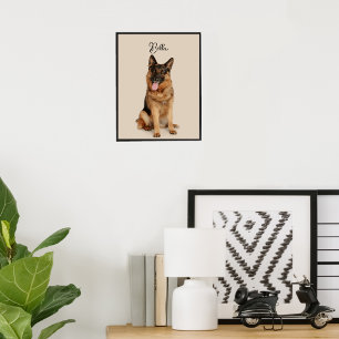 Custom Pet Photo Personalised Dog  Poster